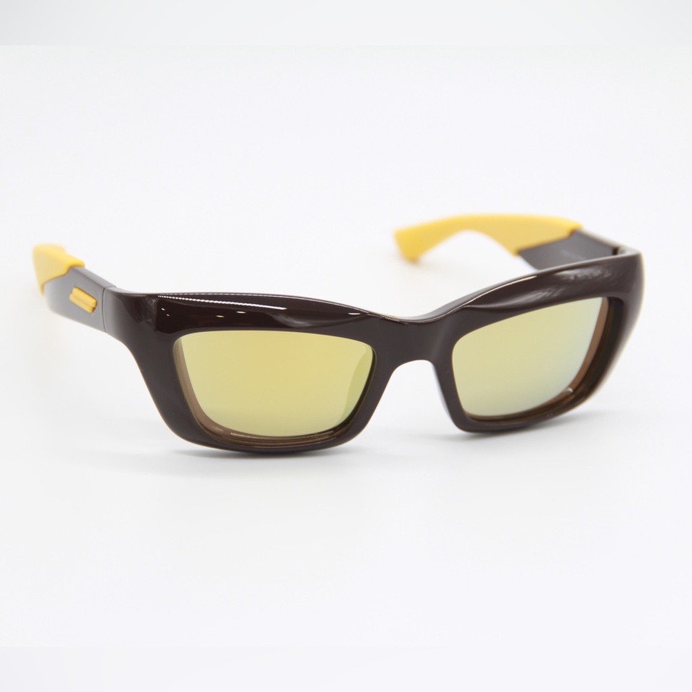 NEW BOTTEGA VENETA BV1182S 002 UNISEX BROWN YELLOW SUNGLASSES BV 1182S - Picture 8 of 13